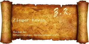 Zieger Kevin névjegykártya